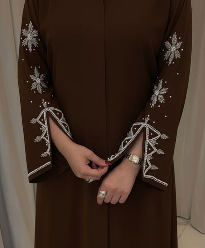 Pearl Slit Abaya